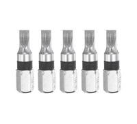 sourcing map 5pcs Slotted Screwdriver Bit SL4 1/4" Hex Shank 25mm/1" Length Magnetic Flat Head Hex Bits S2 Steel Electric Screw Driver Bit