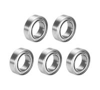sourcing map 5Pcs SMR106ZZ Stainless Steel Ball Bearing 6mm x 10mm x 3mm Double Shielded Bearings (ABEC3)