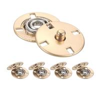 sourcing map 5Pcs Snap Buttons, Metal Invisible Buckle Fasteners Press Studs Buttons for Clothing Leather Sewing (Gold, 18mm)