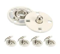 sourcing map 5Pcs Snap Buttons, Metal Invisible Buckle Fasteners Press Studs Buttons for Clothing Leather Sewing (Beige, 15mm)