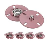 sourcing map 5Pcs Snap Buttons, Metal Invisible Buckle Fasteners Press Studs Buttons for Clothing Leather Sewing (Pink, 21mm)