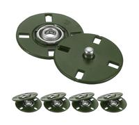 sourcing map 5Pcs Snap Buttons, Metal Invisible Buckle Fasteners Press Studs Buttons for Clothing Leather Sewing (Dark Green, 23mm)