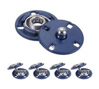 sourcing map 5Pcs Snap Buttons, Metal Invisible Buckle Fasteners Press Studs Buttons for Clothing Leather Sewing (Blue, 15mm)