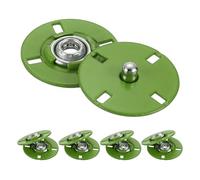 sourcing map 5Pcs Snap Buttons, Metal Invisible Buckle Fasteners Press Studs Buttons for Clothing Leather Sewing (Green, 21mm)