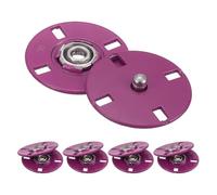 sourcing map 5Pcs Snap Buttons, Metal Invisible Buckle Fasteners Press Studs Buttons for Clothing Leather Sewing (Rose Red, 25mm)