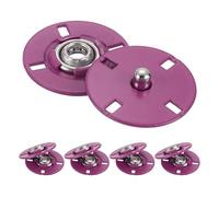 sourcing map 5Pcs Snap Buttons, Metal Invisible Buckle Fasteners Press Studs Buttons for Clothing Leather Sewing (Rose Red, 21mm)