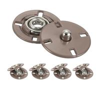 sourcing map 5Pcs Snap Buttons, Metal Invisible Buckle Fasteners Press Studs Buttons for Clothing Leather Sewing (Camel, 18mm)