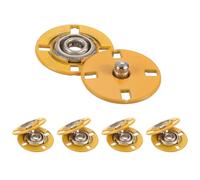 sourcing map 5Pcs Snap Buttons, Metal Invisible Buckle Fasteners Press Studs Buttons for Clothing Leather Sewing (Yellow, 18mm)