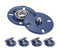 sourcing map 5Pcs Snap Buttons, Metal Invisible Buckle Fasteners Press Studs Buttons for Clothing Leather Sewing (Sapphire Blue, 18mm)