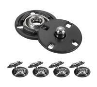 sourcing map 5Pcs Snap Buttons, Metal Invisible Buckle Fasteners Press Studs Buttons for Clothing Leather Sewing (Black, 15mm)