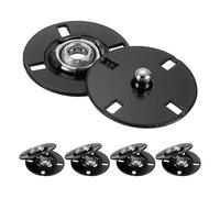 sourcing map 5Pcs Snap Buttons, Metal Invisible Buckle Fasteners Press Studs Buttons for Clothing Leather Sewing (Black, 21mm)