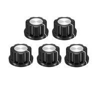 sourcing map 5Pcs Speaker Control Knob Power Amplifier Knob 23mm Dia. Rotary Knobs for 6mm Dia. Shaft Potentiometer