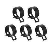 sourcing map 5pcs Spring Band Type Hose Clamps 25mm Fuel Line Hose Spring Clip Silicone Vacuum Hose Pipe Clamp Low Pressure Tube Clip Fastener, Black