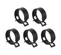 sourcing map 5pcs Spring Band Type Hose Clamps 34mm Fuel Line Hose Spring Clip Silicone Vacuum Hose Pipe Clamp Low Pressure Tube Clip Fastener, Black