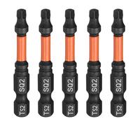 sourcing map 5pcs Square Head Screwdriver Bits 1/4" Hex Shank SQ2 Magnetic Head 2" Length S2 Steel Screw Driver Drill Bit for Repair Work Electric Screw Driver