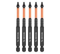 sourcing map 5pcs Square Head Screwdriver Bits 1/4" Hex Shank SQ2 Magnetic Head 4" Length S2 Steel Screw Driver Drill Bit for Repair Work Electric Screw Driver
