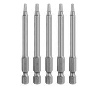sourcing map 5pcs Square Screwdriver Bit SQ2 1/4" Hex Shank 75mm/3" Length Magnetic 4 Point Hex Bits S2 Steel Industrial Grade Electric Screw Driver Bit 5.5mm Rod
