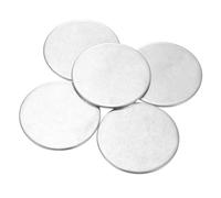 sourcing map 5Pcs Stainless Steel Disc, 2 5/32"(55mm) Dia 0.08"(2mm) Thick 304 Stainless Steel Flat Round Sheet Blank Round Circle Plate for Crafts Metal Stamping and Jewelry Making