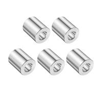 sourcing map 5pcs Stainless Steel Spacer 1/2" Bore x 1" OD x 1-1/16" Length Screw Bushing Plain Finish Round Metal Spacer for M12 Screws Bolts and Rods