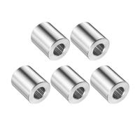 sourcing map 5pcs Stainless Steel Spacer 1/2" Bore x 1" OD x 1-3/16" Length Screw Bushing Plain Finish Round Metal Spacer for M12 Screws Bolts and Rods