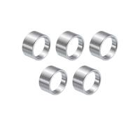 sourcing map 5pcs Stainless Steel Spacer 12mm Bore x 15mm OD x 8mm Length Screw Standoff Bushing Plain Finish Round Metal Spacer for 12mm ID Screws Bolts and Rods
