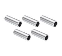 sourcing map 5pcs Stainless Steel Spacer 3/8" Bore x 1/2" OD x 1-1/2" Length Screw Standoff Bushing Plain Finish Round Metal Spacer for 3/8 Screws Bolts and Rods