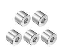 sourcing map 5pcs Stainless Steel Spacer 5/16" Bore x 3/4" OD x 1/2" Length Screw Bushing Plain Finish Round Metal Spacer for M8 Screws Bolts and Rods