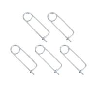 sourcing map 5pcs Steel Brooch Cotter Pins, 0.12x4.17 Inch (3x106mm) Brooch Shape Cotter Safety Spring Pin, Quick Locking Fastener for Garden, Farm, Lawn, Rectangle