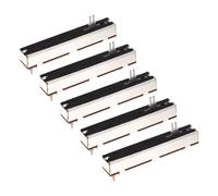 sourcing map 5Pcs Straight Double Linear Slide Potentiometer 6 Pin B10Kx2 88mm(L) 60mm Travel 4x10mm Handle Fader Variable Resistors Mixer Electronic Potentiometer for Dimming Tuning