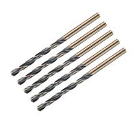 sourcing map 5pcs Straight Shank Twist Drill Bits 3.8mm Gold Titanium & Black Nitride Coated High Speed Steel (HSS) 4341 with 3.8mm Shank for Stainless Steel Alloy Metal Plastic Wood
