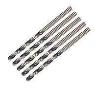 sourcing map 5pcs Straight Shank Twist Drill Bits 3mm Gold Titanium & Black Nitride Coated High Speed Steel (HSS) 4341 with 3mm Shank for Stainless Steel Alloy Metal Plastic Wood