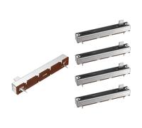 sourcing map 5Pcs Straight Single Linear Slide Potentiometer 3 Pin A10K 88.2mm(L) 60mm Travel Fader Variable Resistors Mixer Electronic Potentiometer for Dimming Tuning, 8x10mm Metal Handle