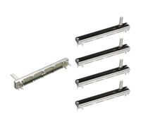 sourcing map 5Pcs Straight Single Linear Slide Potentiometer 3 Pin B10K 75mm(L) 60mm Travel Fader Variable Resistors Mixer Electronic Potentiometer for Dimming Tuning, 4x15mm Metal Handle