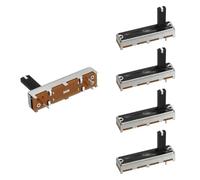 sourcing map 5Pcs Straight Single Linear Slide Potentiometer 3 Pin B50K 35mm(L) 20mm Travel Fader Variable Resistors Mixer Electronic Potentiometer for Dimming Tuning, 5x15mm Plastic Handle