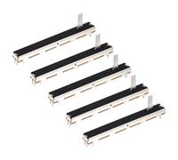 sourcing map 5Pcs Straight Single Linear Slide Potentiometer 7 Pin B10K 75mm(L) 60mm Travel 4x12.2mm Handle Fader Variable Resistors Mixer Electronic Potentiometer for Dimming Tuning