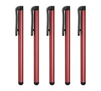 sourcing map 5pcs Stylus Pens for Touch Screens Universal Capacitive Stylus Pencil Sensitivity for Phone Tablet All Capacitive Touch Screen Device, Red