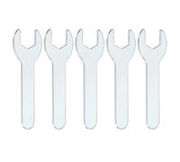 sourcing map 5pcs Super Thin Open End Wrench 18mm Metric 92mm Long 2mm Thickness Lightweight U-Shaped Spanner Single End Wrenches for Automotive Repair Furniture Assembly