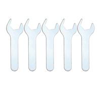 sourcing map 5Pcs Super Thin Single Open End Wrench 24mm 2.3mm Thickness Metric Galvanized Steel Slim Wrench Ultra Thin Mechanic Spanner Tool for Tight Space, Silver Gray