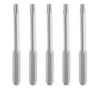 sourcing map 5pcs T10H Torx Screwdriver Bit 5/32" Hex Shank 45mm/1.77" Length Magnetic Star 6 Point Head S2 Steel Screw Driver Bit