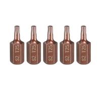 sourcing map 5pcs T25 Torx Screwdriver Bit 10mm Hex Shank 30mm Length S2 Steel Security Tamper Proof 6 Point Head Hex Screw Driver Bits