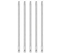 sourcing map 5pcs T30 Security Torx Bit 1/4" Hex Shank 8" Long S2 Steel Magnetic Tamper Resistant Star Bits Screwdriver Torx Head with Hole for Driver Drill Bits Remove Fastening Screws