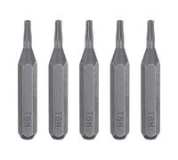 sourcing map 5pcs T6H Torx Screwdriver Bit 5/32" Hex Shank 28mm Length S2 Steel Magnetic Star 6 Point Head Hex Screw Driver Bits for Electric Manual Screwdrivers Precision Repair