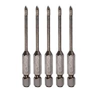 sourcing map 5pcs Titanium Coated Masonry Drill Bit, 3mm Triangle Concrete Drill Bits Ceramic Tile Drill Bit with 1/4" Hex Shank for Mirror and Ceramic Tile on Concrete Brick Wall