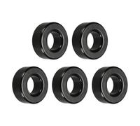 sourcing map 5Pcs Toroid Core, 23.6x47x18.6mm Ferrite Chokes Ring Iron Powder Inductor Ferrite Rings for Instrument Transformers Ballasts Voltage Regulators, Black