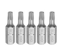 sourcing map 5pcs Torx Screwdriver Bit 1/4" Hex Shank T20 Head 1" Length CR-V Steel 6 Point Security Drill Bits for Repair Work Electric Screw Driver