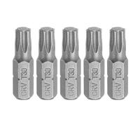 sourcing map 5pcs Torx Screwdriver Bit 1/4" Hex Shank T30 Head 1" Length CR-V Steel 6 Point Security Drill Bits for Repair Work Electric Screw Driver