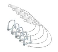 sourcing map 5pcs Trailer Coupler Pin with Quick Release Ring 5 x 35 mm (11/64" x 1-3/8") - Carbon Steel Wire Trailer Locking Hitch Pins with Anti-Lost Towing Rope for Towing Wagons/Lawn/Farm