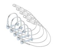 sourcing map 5pcs Trailer Coupler Pin with Quick Release Ring 6 x 45 mm (15/64" x 1-3/4") - Carbon Steel Wire Trailer Locking Hitch Pins with Anti-Lost Towing Rope for Towing Wagons/Lawn/Farm