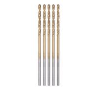 sourcing map 5pcs Twist Drill Bits 1.2mm Titanium Coated (HSS-E) M42 High Speed Steel 8% Cobalt Straight Shank for Stainless Steel Aluminum Alloy Metal