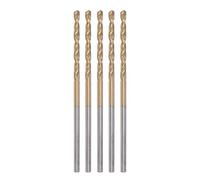 sourcing map 5pcs Twist Drill Bits 1.3mm Titanium Coated (HSS-E) M42 High Speed Steel 8% Cobalt Straight Shank for Stainless Steel Aluminum Alloy Metal